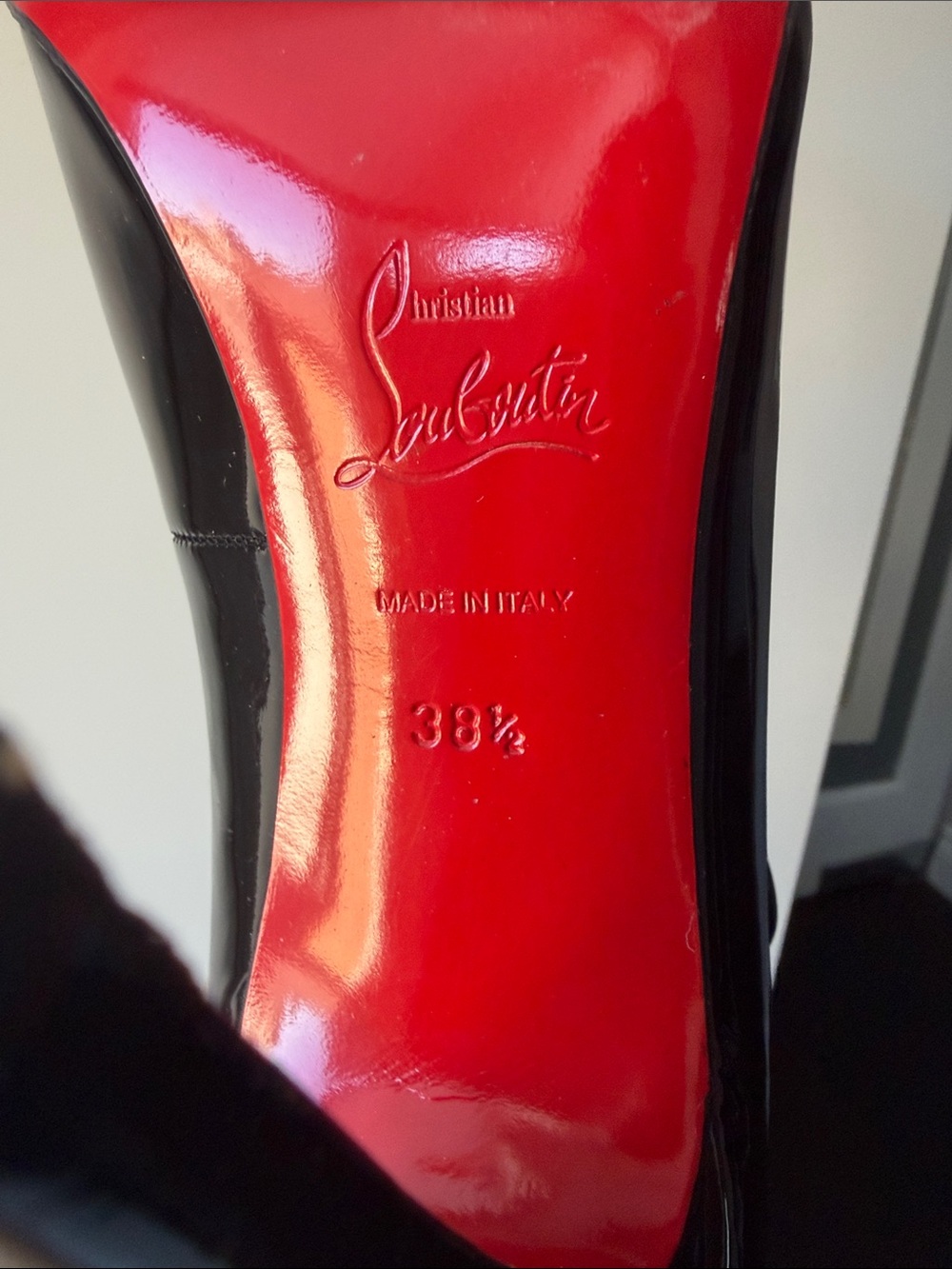 Christian Louboutin Black Patent Mary Jane High Heels - Picture 3 of 7